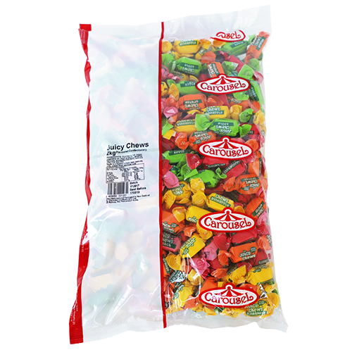 Carousel Mixed Fruit Juicy Chews 2kg Bulk Bag
