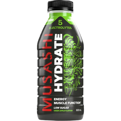 Musashi Hydrate Green Apple Energy Drink 6 x 600ml