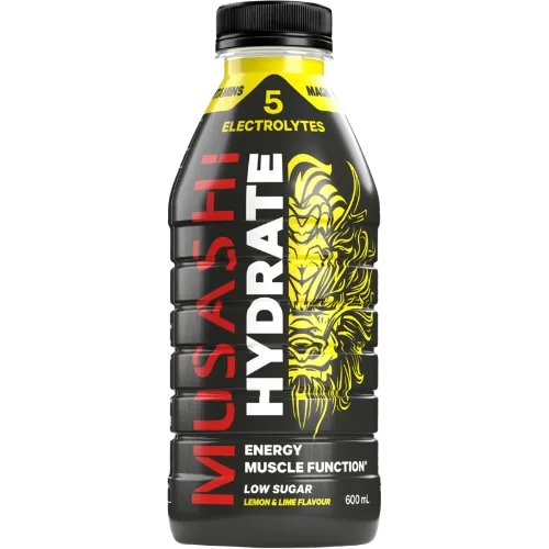 Musashi Hydrate Lemon Lime Energy Drink 6 x 600ml