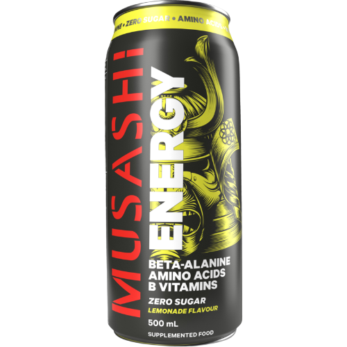 Musashi Zero Sugar Lemonade Flavor Energy Inu 12 x 500ml