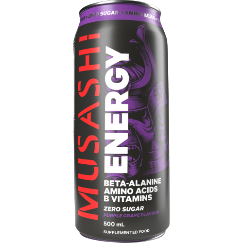 Musashi Zero Sugar Purple Grape Flavor Energy Inu 12 x 500ml