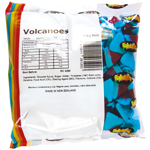 Rainbow Confectionery Blue Volcanoes 1kg Puke Nui