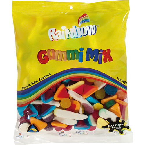 Rainbow Confectionery Gummi Mix 1kg Puke Nui