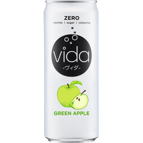 Vida Green Apple Sparkling Drink 24 x 325ml