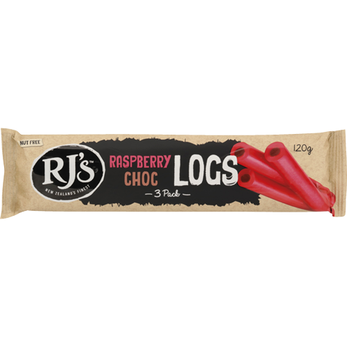 Raspberry Choc Logs 10 x 120g – Tempting Treats