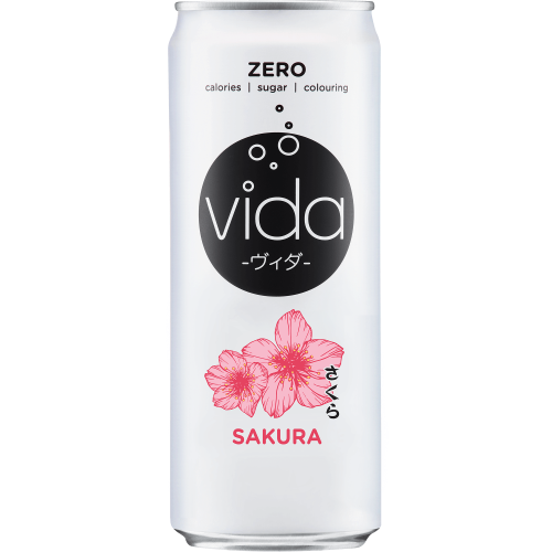 Vida Minty Lime Sakura Carbonated Drinks 24 x 325ml